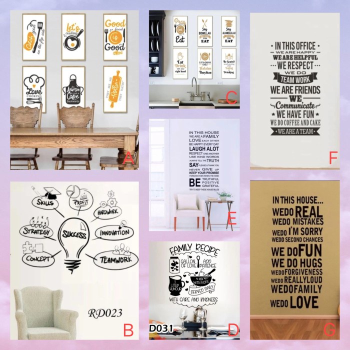 Wallsticker stiker dinding quotes sticker kata kata motivasi hidup