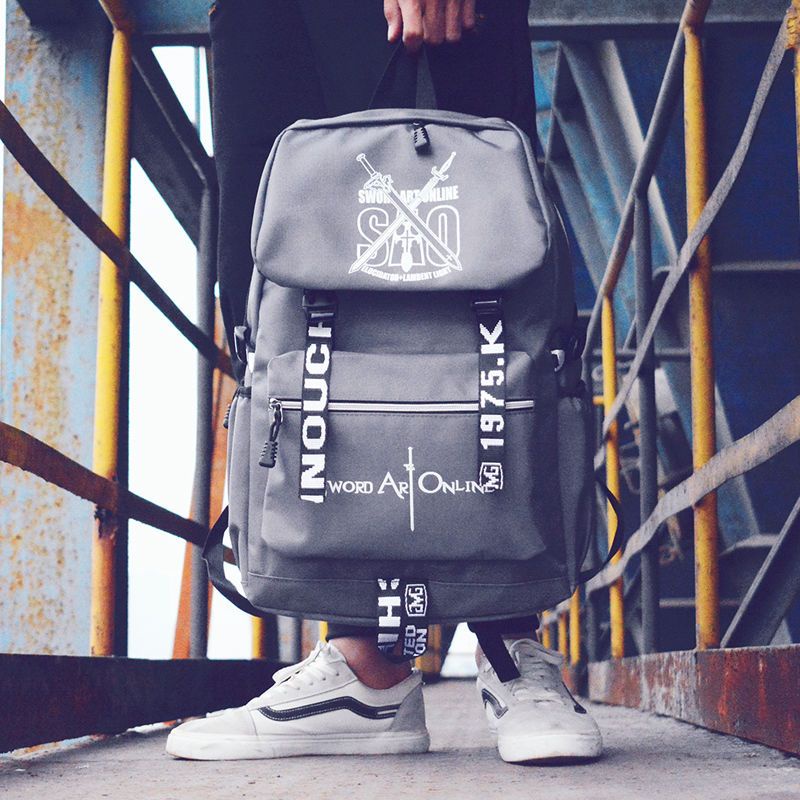 Tas Sekolah Gaya Korea, Tas Ransel Kanvas Kasual, Tas Komputer Ransel