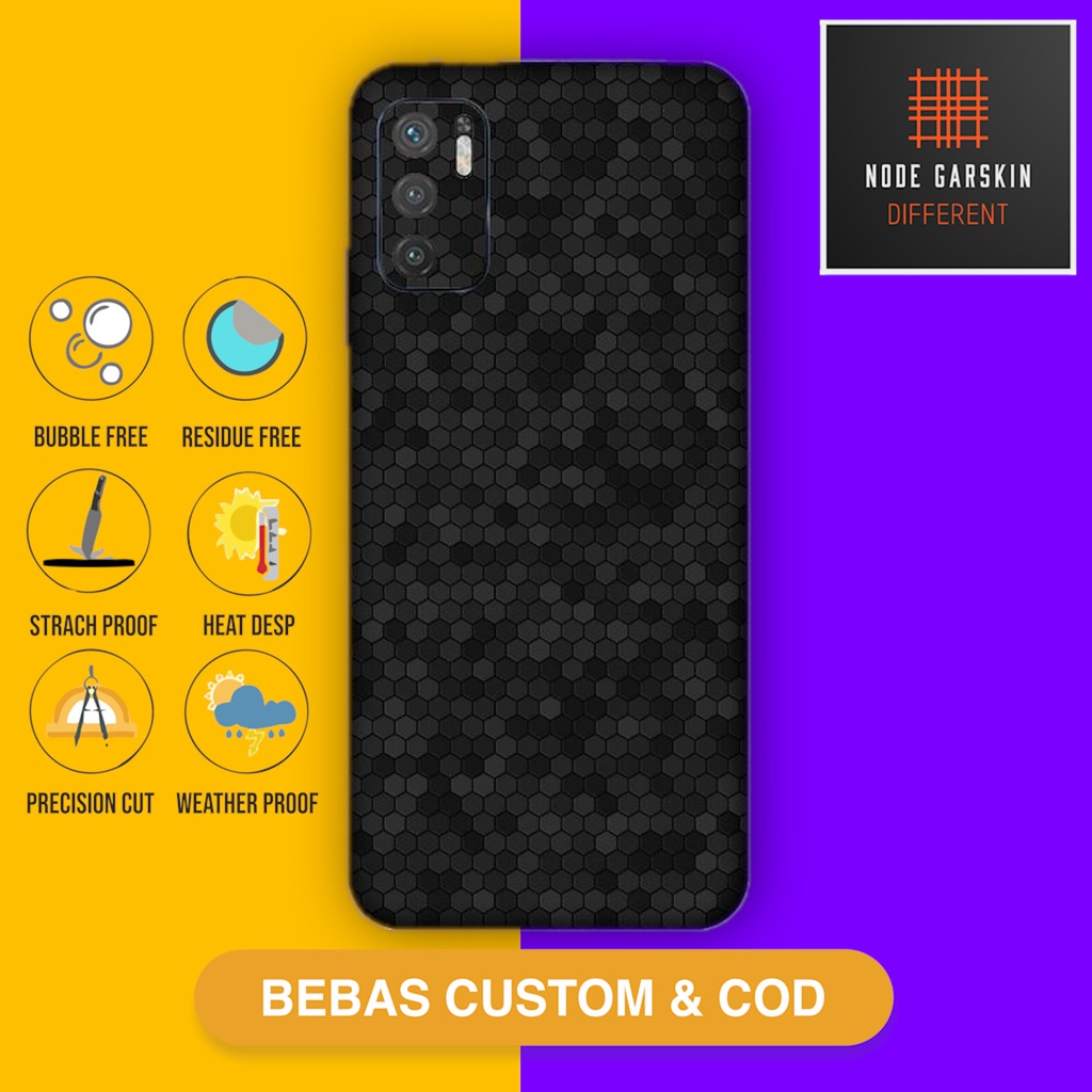 Garskin Skin Redmi note 10 pro 5g Fullbody Atau Backonly matrix honeycomb  - Vinyl Protector