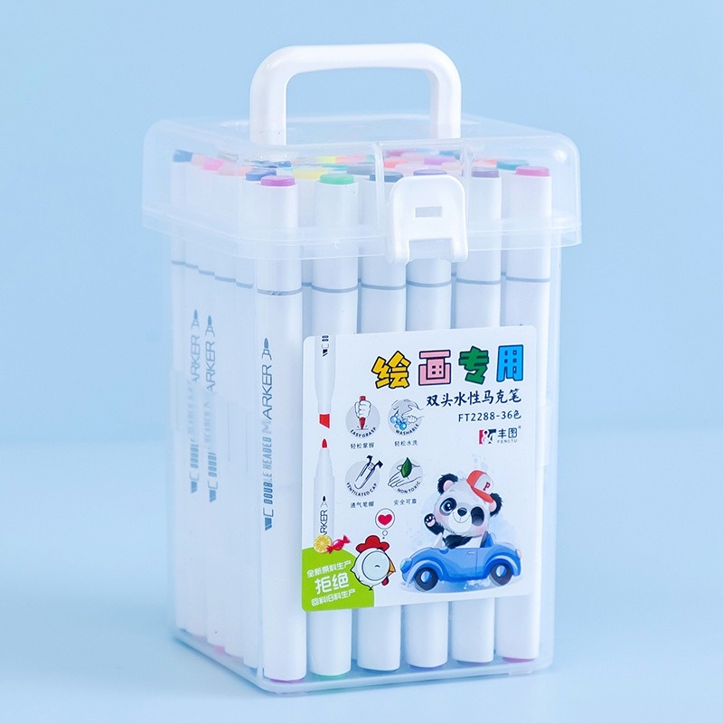 

Gmall 36 Warna Marker Kepala Dua Spidol Sil Warna Cair Berbasis Air Cat Mewarnai Gm-St0497