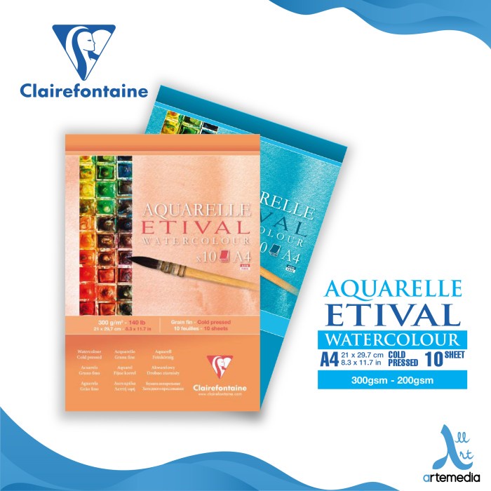 

Masih Ada! Kertas Cat Air Clairefontaine Etival A4 Cold Pressed Watercolor Pad