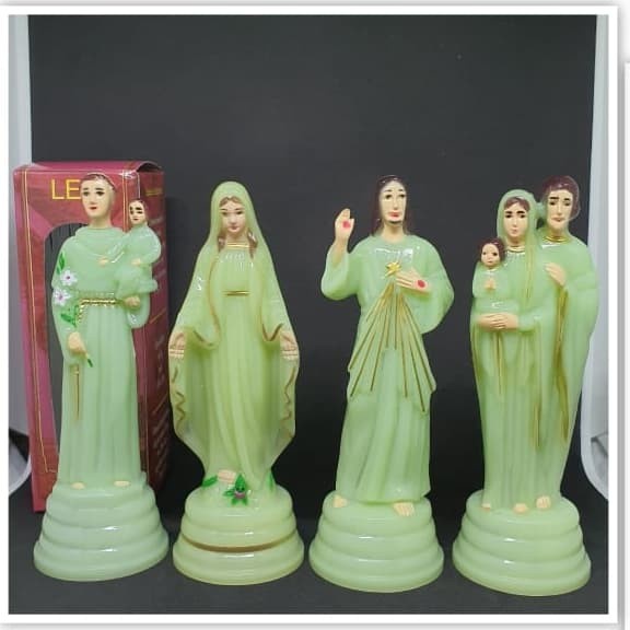 Patung fosfor Keluarga Kudus/ Yesus Maria lampu led