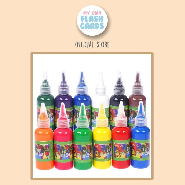 

TERLARIS Finger Painting - Fun Paint Set - Cat Warna Jari Anak Non Toxic Kids
