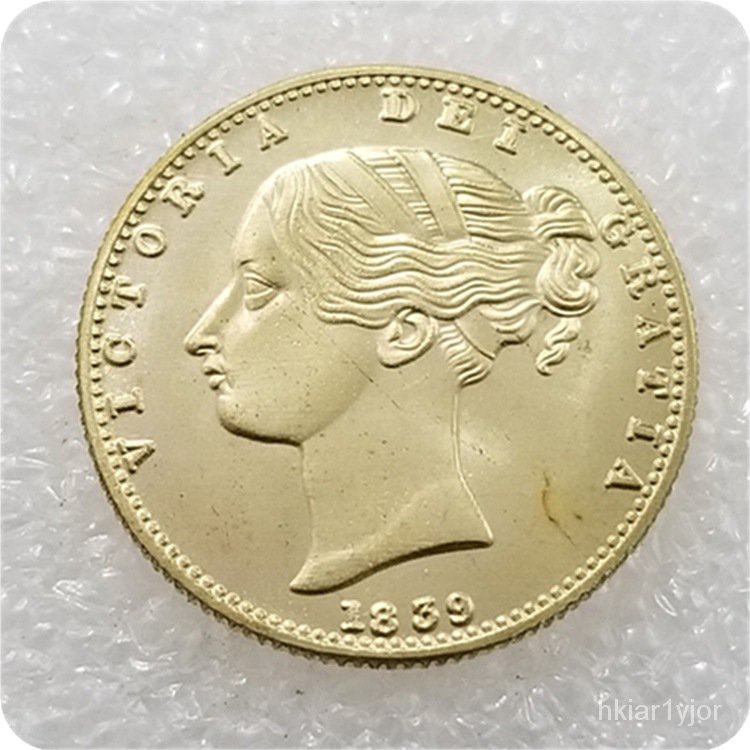 Koin Peringatan Inggris Kerajinan Kuno1839/1841/1858/1874Koin Emas Perak*968/969