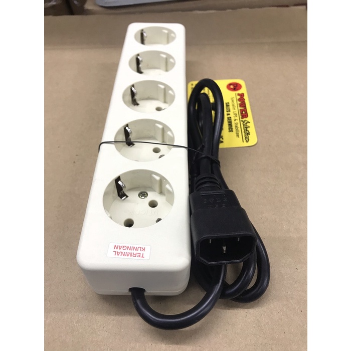 Jek Konverter pdu kabel colokan iec 320 C14 stop kontak arde 5 skt 5M
