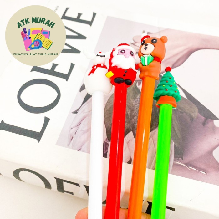 

pulpen pen pena natal santa pohon raindeer snowman Limited Stock
