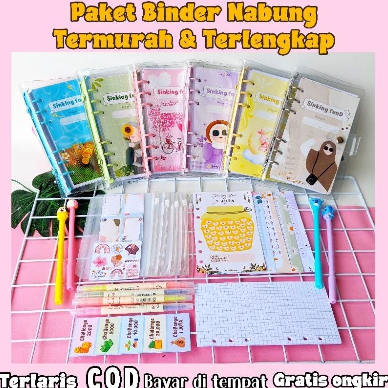 

New! A6 BINDER KEUANGAN / MONEY BINDER / Paket binder sinking fund / binder A6 / binder sequin daisy hologram / ziplock / zipper pocket ,,