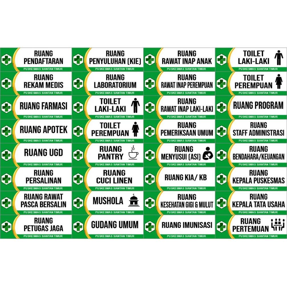 

Terlaris Papan Nama Ruang Informasi Siap Pakai (Akrilik Cetak 2 sisi+Alumunium Siku), Melayani Custom ,,