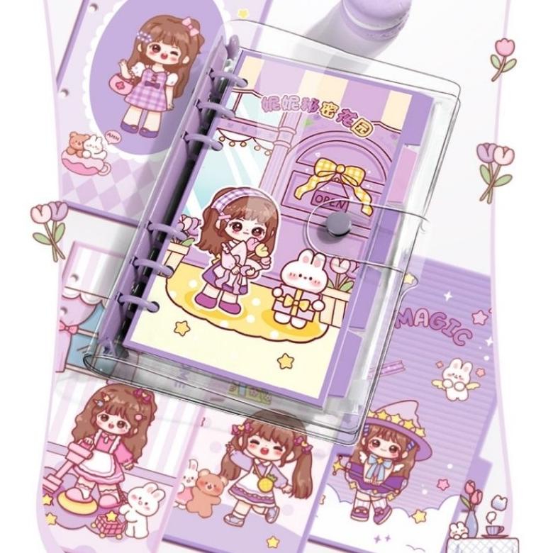 

Kekinian - A6 ORJI Set Binder Diary Kertas NINI PRINCESS & FRIENDS ,,