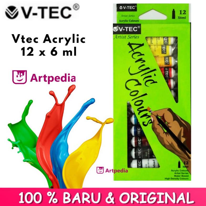 

Baru - CAT AKRILIK V-TEC ACRYLIC COLOURS 6 ML SET 12 / V-TEC CAT AKRILIK 12 WARNA /PAKET CAT ACRYLIC !