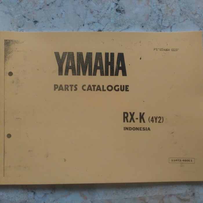 Terbaru Manual Book Yamaha Rxk 4Y2 Indonesia Promo Terlaris