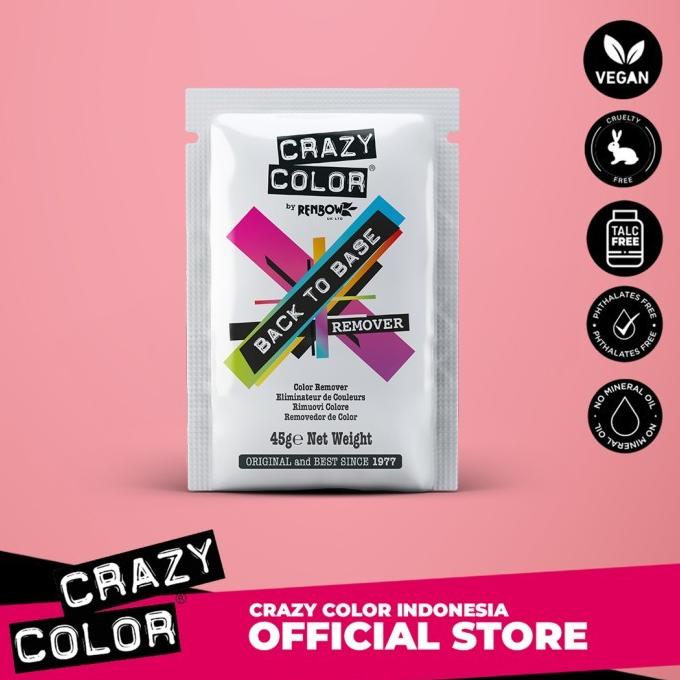 TERBARU  CRAZY COLOR BACK TO BASE HAIR COLOUR REMOVER 45G READY ATINPUTRISTORE