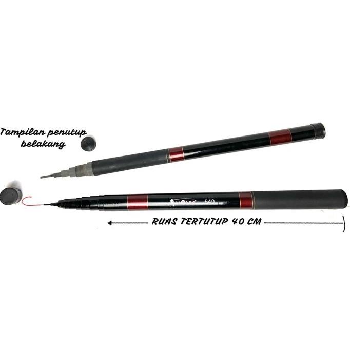 Joran Tegek Ruas Pendek 450 Fiber Kagawa Black Phanter Hitam Glossy