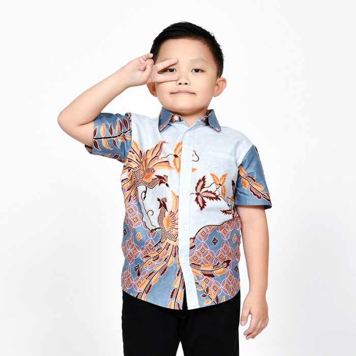 Jose My Aksa Batik Anak Kemeja Pendek Henry Honey