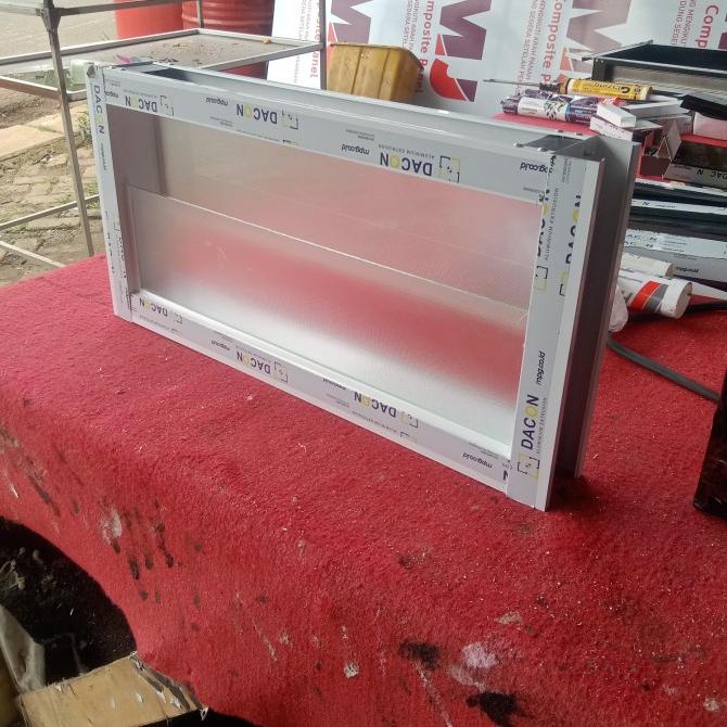 Boven aluminium 30x60 kaca zigzag 3 inci gratis palet