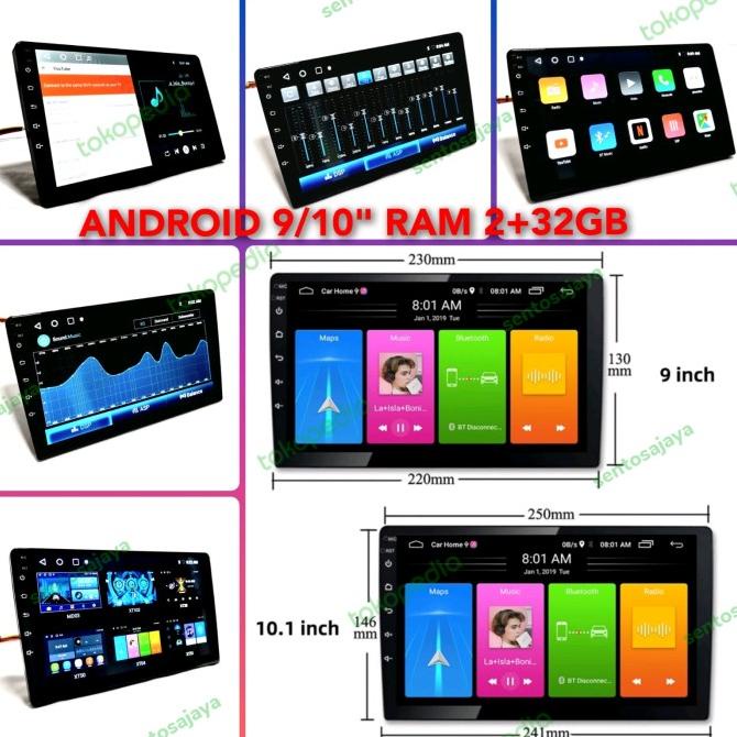 Head Unit Android 9 Inch Pcx Ram 2+32Gb Kualitas Premium