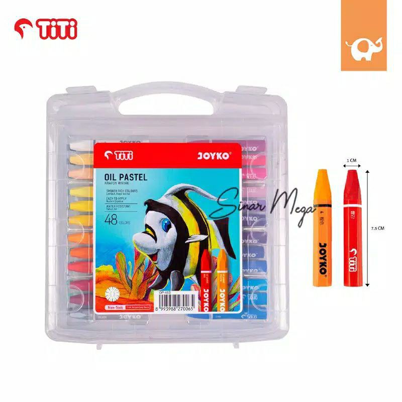 

Titi Oil Pastels 48 Colors Op-48S Crayon 48 Warna Krayon Crayons