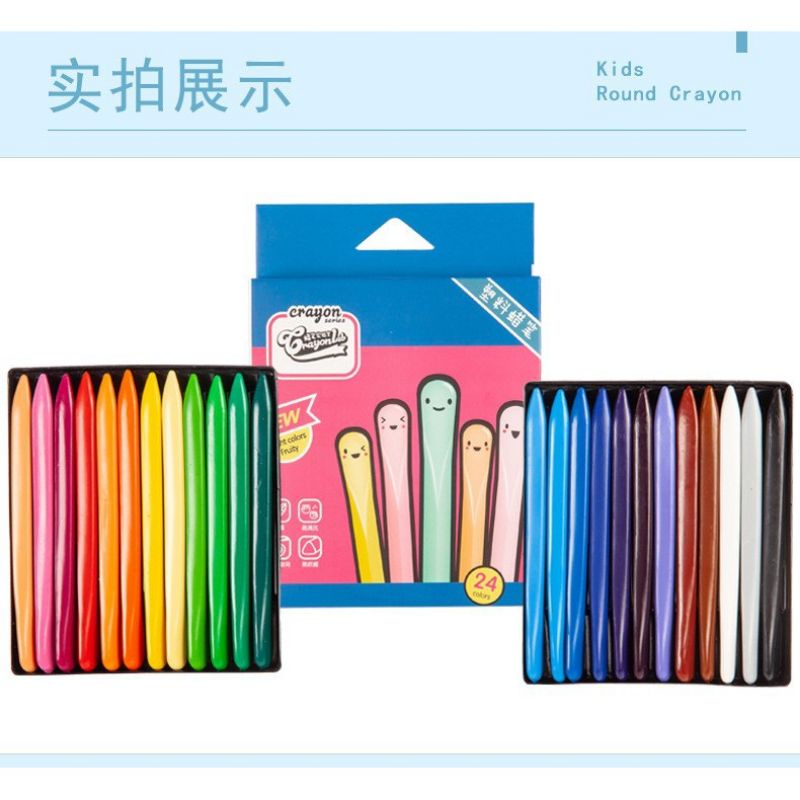 

Triangular Crayonlab / Crayon Lab Magic Warna Cerah Non Toxic Isi 24 Dan 36