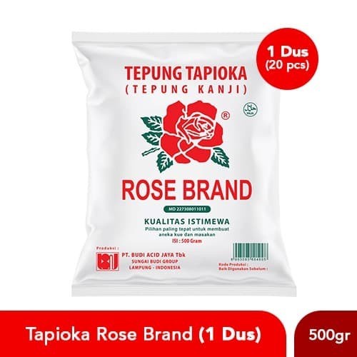 

Harga!! Rose Brand - Tepung Tapioka Rose Brand 500 Gram 1 Dus