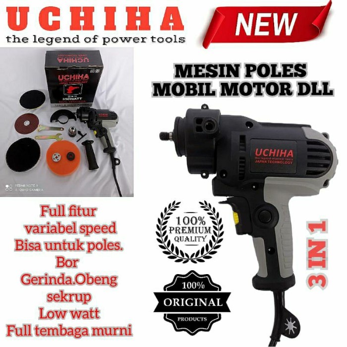 JM- Mesin multiguna 3in 1 untuk poles bor dan gerinda merk uchiha new 2022