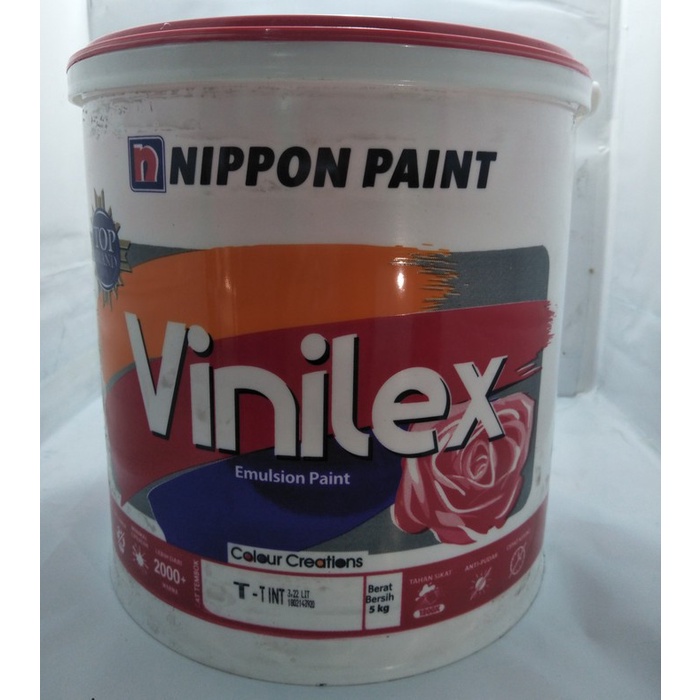Cat Vinilex Nippon Paint Tinting Brilliant White D1 / 1Kilo -Megah CT