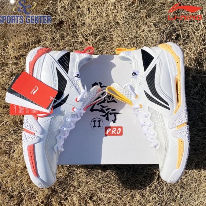 New Sepatu Badminton Lining Saga 2 / II Pro AYAT003 / AYAT003-3 White
