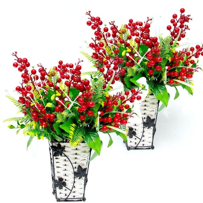 

Bunga Rangkai Cherry Cabang 7 Dekorasi Natal Articial Flower Daun Ceri Pengiriman Cepat