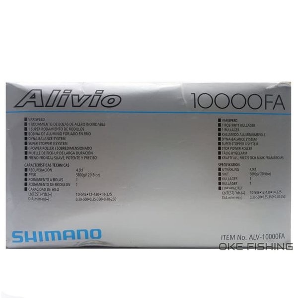 Gulungan Pancing Rill Rel Rell Shimano Alivio 10000Fa Katrol Senar