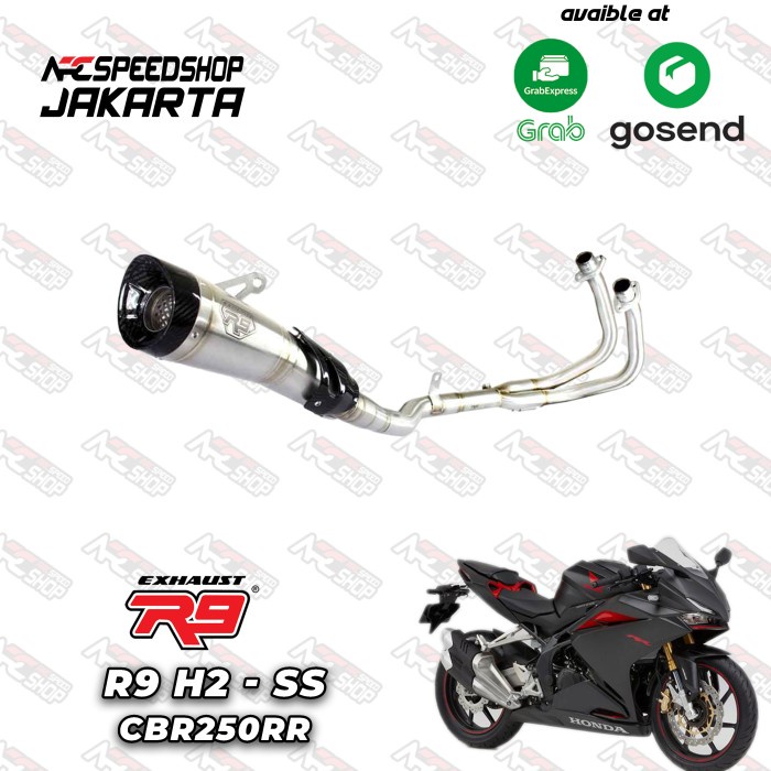 [Original] Knalpot R9 H2 Ss Carbon Honda Cbr 250Rr Cbr 250 Rr Fullsystem Terbaru