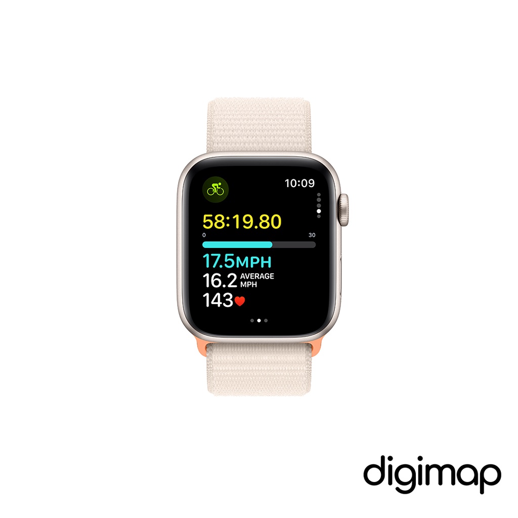 Apple Watch SE Gen 2 2023 44mm Starlight Alumunium Case with Starlight Sport Loop GPS