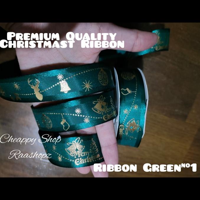 

1 roll Pita Natal Christmas Ribbon Pita Natal Satin Grossgrain Premium