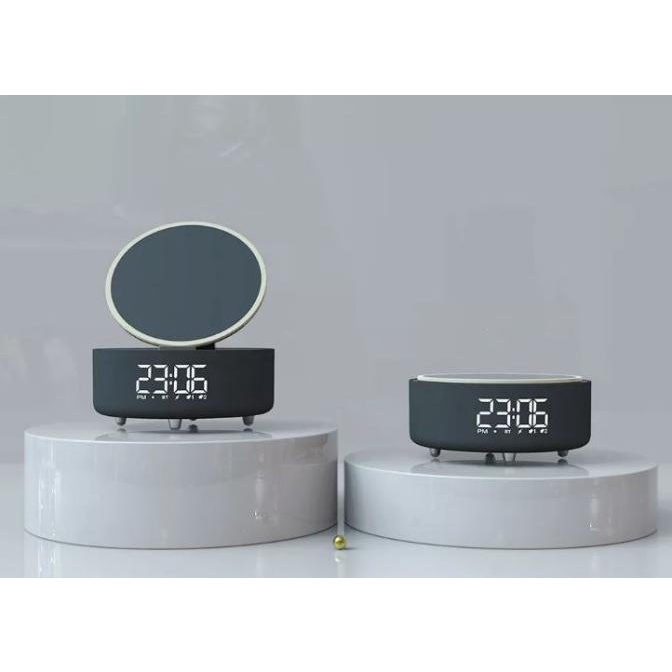 VIEWTEC W16 Qi Wireless Charger LED Lamp Time Clock Bluetooth Speaker