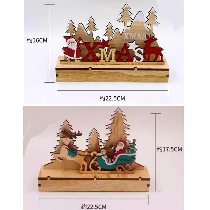 

Pajangan Kayu Xmas Dekorasi Rusa Santa Pohon Natal Kayu Christmas Gift Original