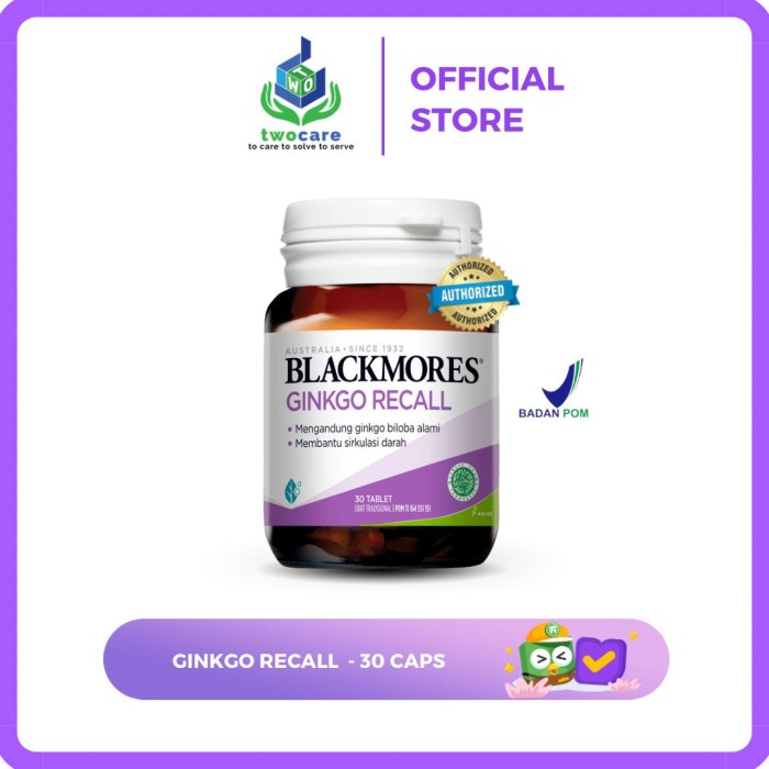 BLACKMORES GINKGO RECALL GINKGO ACTION - Ginkgo Biloba untuk Otak- 30