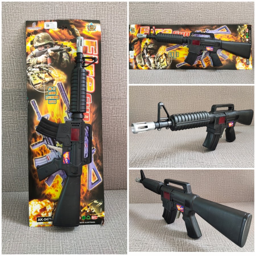 Mainan Tembakan Kletek AK47 bunyi Tanpa Baterai Murah