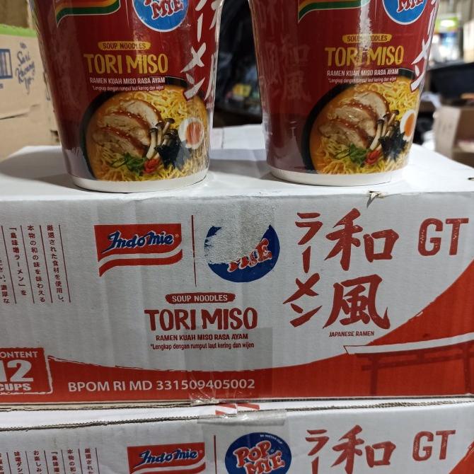 

pop mie tori miso 1 dus isi 12 cup ramen japanese torimiso leksi