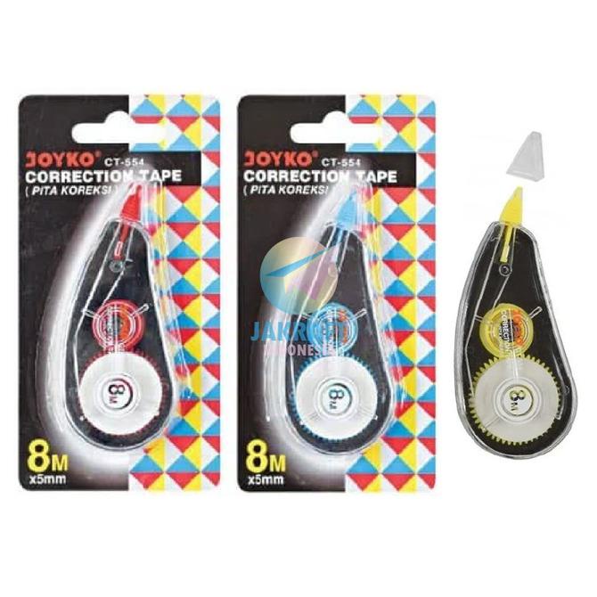 Tipe-X Tipex Tip-Ex Pita Mini Joyko Ct-554 Correction Tape Panjang 8M Kode 174