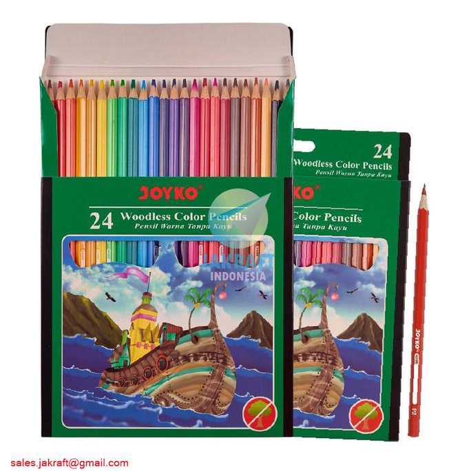

Pensil Warna Panjang Isi 24 Joyko Cp-104 Color Pencil Woodless Kode 353