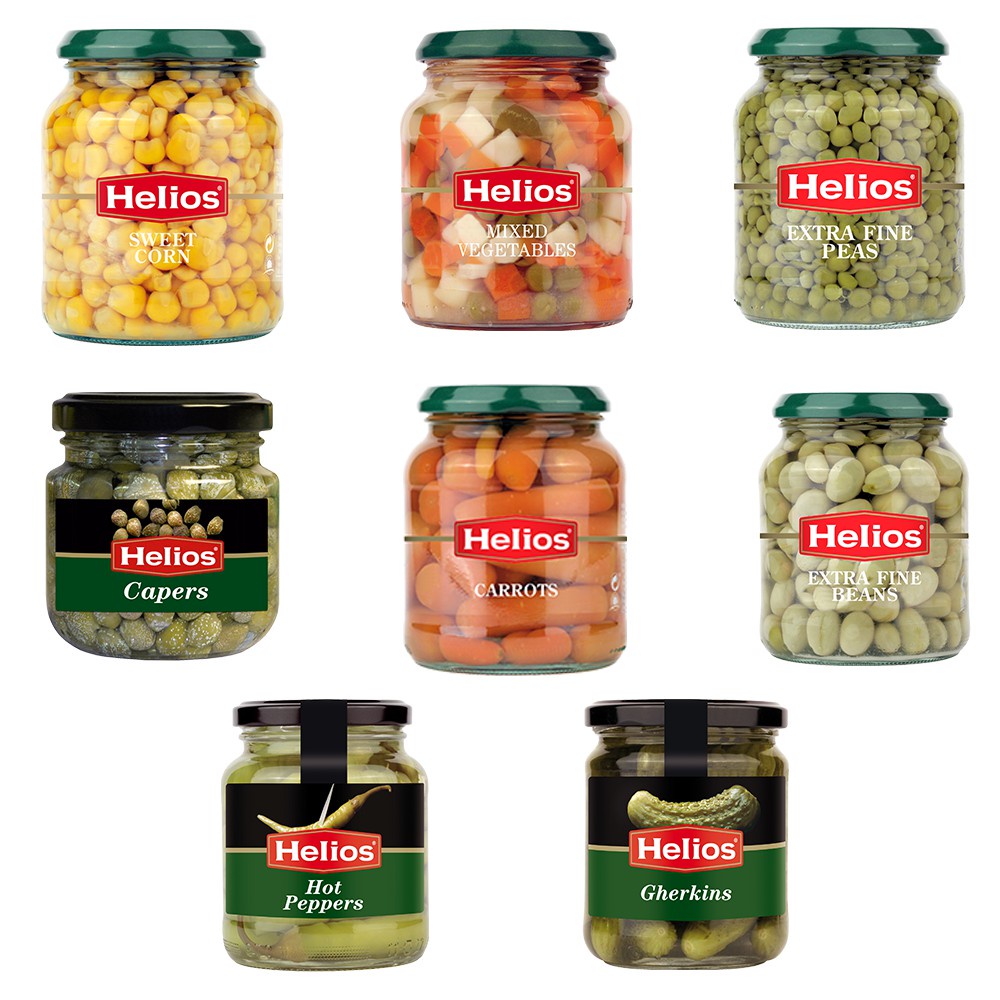

Acar Timun Helios Gherkins Piled 345g