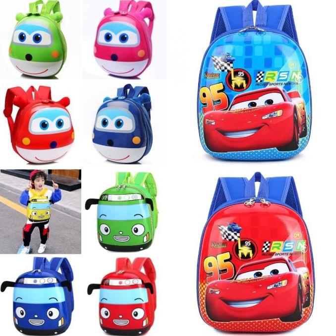 Tas ransel anak laki laki karakter Tayo untuk sekolah PAUD TK lucu
