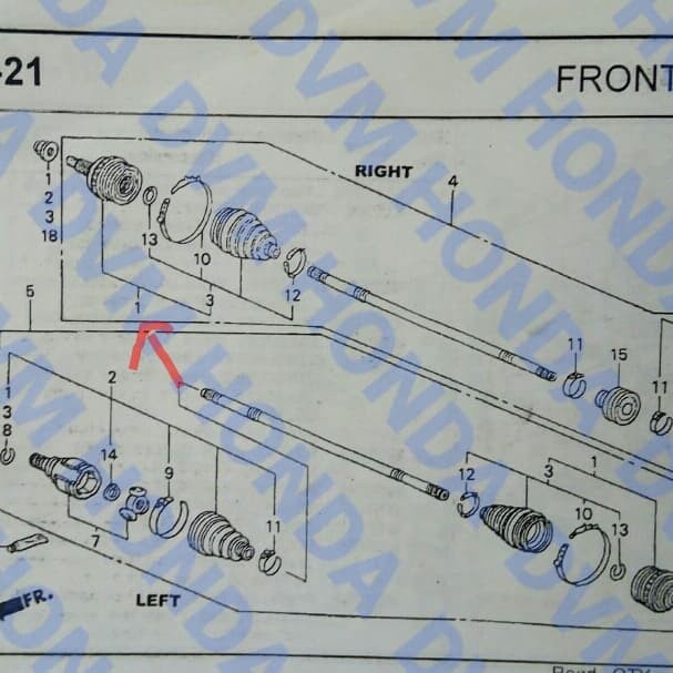 CV Joint/As Roda Luar TRIVINDO City GD/Jazz GD ( DVM DAVID MOTOR )