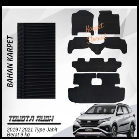 HOT DEAL KARPET MOBIL KARPET KARET TIPE JAHIT TOYOTA RUSH 2018 / 2019 FULL SET 