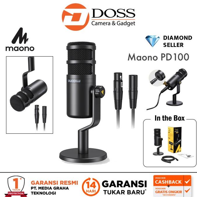 Best Seller Maono Pd100 Podcaster Dynamic Xlr Maono Pd-100 Microphone Terbaik