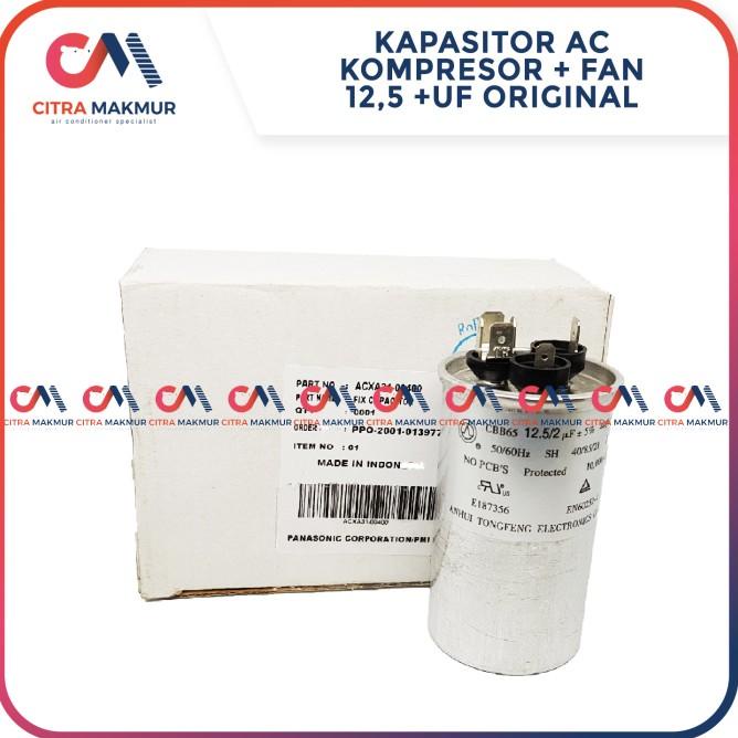 Kapasitor Ac Panasonic Double 12,5 + 2 Uf Capasitor Kompresor Original