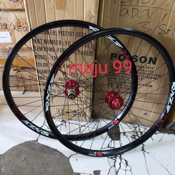 Promo Velg Raze Rim 27.5 Hub Raze Pro Suara Tawon 32 Hole 1 Set Jadi Sepeda