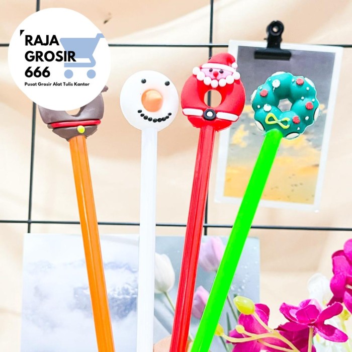 

PULPEN GEL NATAL DONAT ALAT TULIS UNIK LUCU TERMURAH Limited Stock