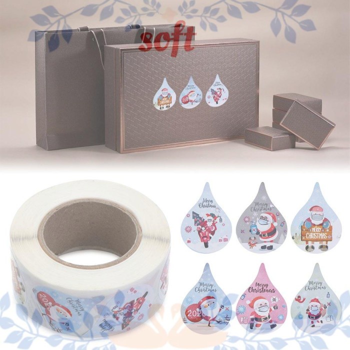 

Kelembutan 500 Pcs /Roll Natal Stiker Perlengkapan Pesta Kemasan Limited Stock