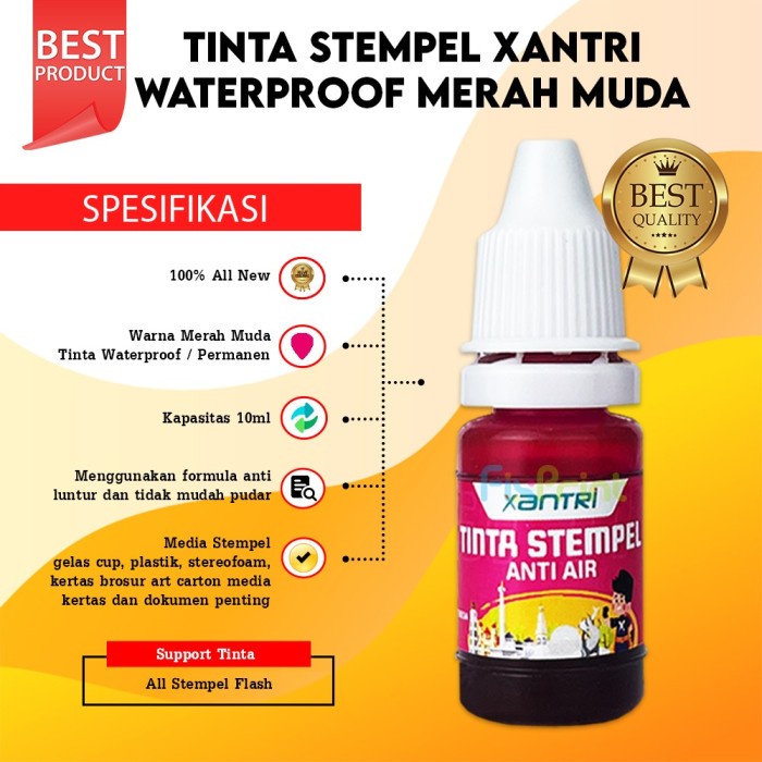 

Tinta Stampel Waterproof Permanen Sterofoam 10Ml Kayu Besi Plastik Best Seller