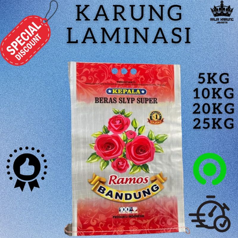 Karung Laminasi Ramos Bandung Merah Beras Super Karung Beras Cetak Gambar TOP TERMURAH JAKARTA INsta