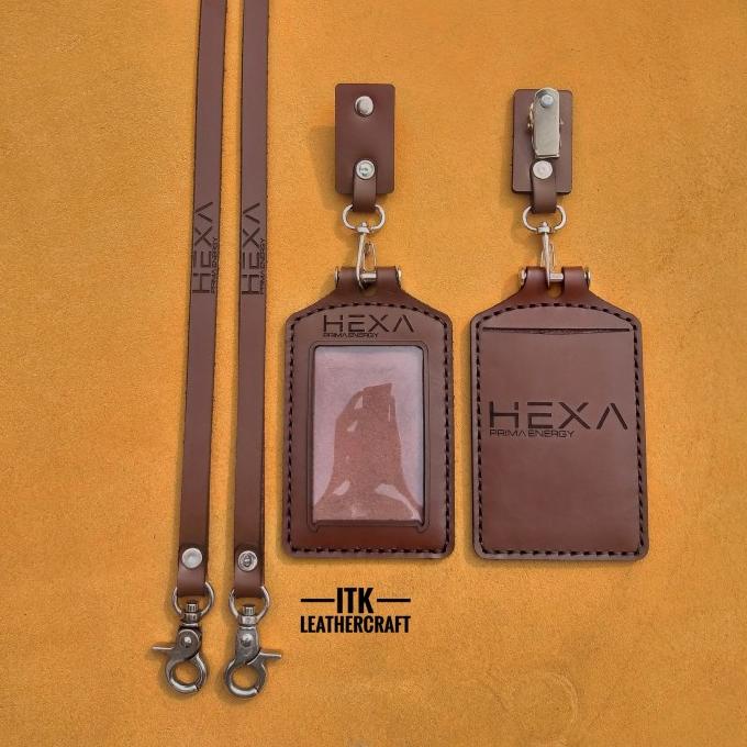 

lanyard id card kulit asli